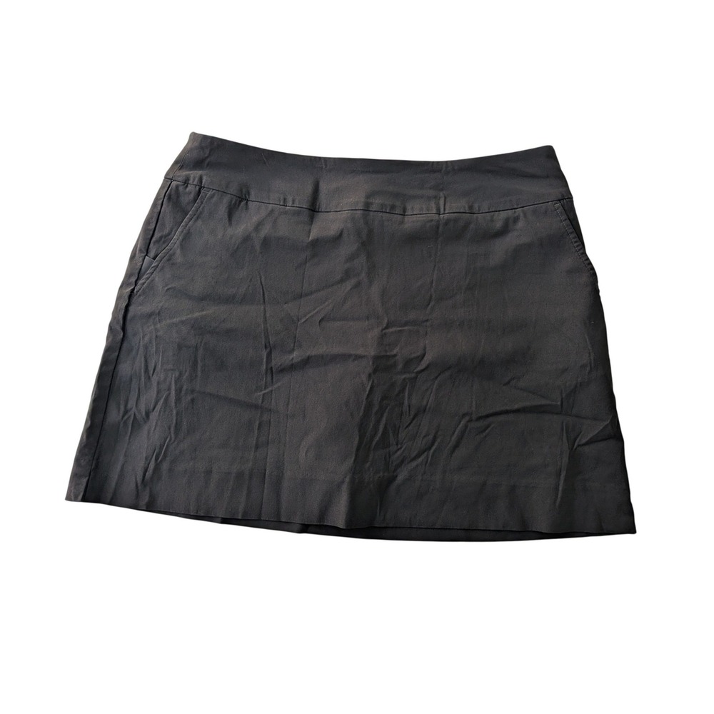Swing Control Golf Skort Womens 14 Black Pull On Stretch Built In Shorts